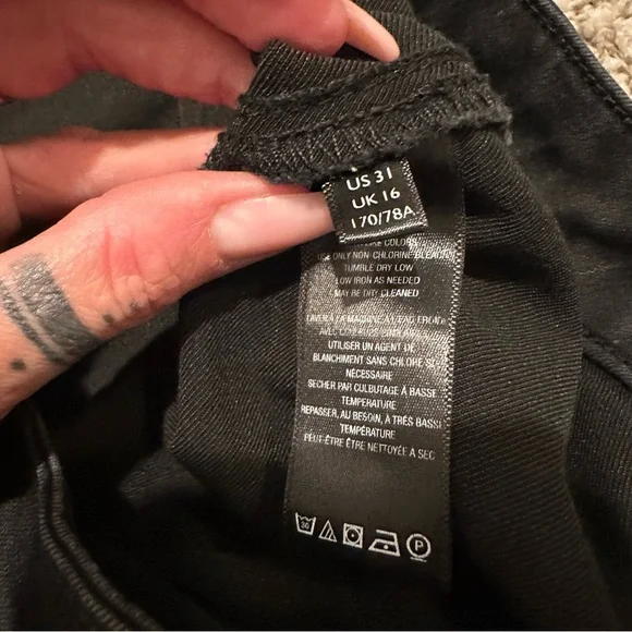 We the‎ Free People Just Float On Flare Denim Jeans Black Boho Wide Leg, Size 31 - Picture 6 of 13